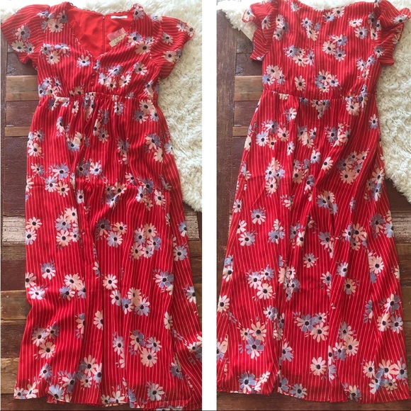 NWT | Madewell | Scalloped Flutter Midi Dress - Picture 3 of 7